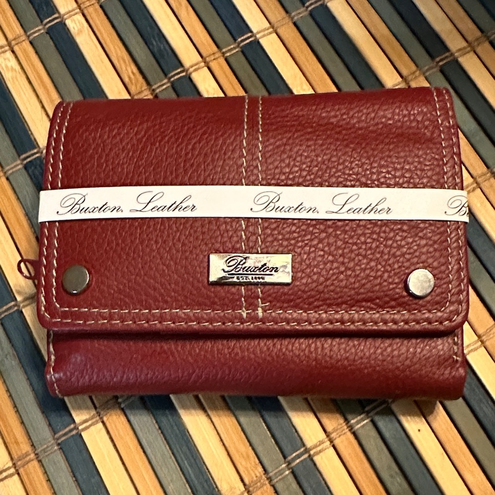Buxton Women's Wallet in Rich Red Leather